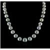 Image 2 : Cultured Pearl and Diamond Necklace - 14KT White Gold