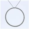 Image 1 : 0.83 CTW Diamond Necklace 14K White Gold - REF-53X3R