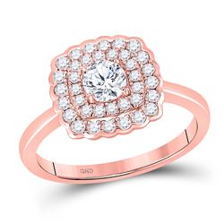 Round Diamond Solitaire Bridal Wedding Engagement Ring 3/4 Cttw 14kt Rose Gold - REF-106W9K