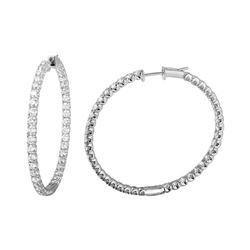 4.29 CTW Diamond Earrings 14K White Gold - REF-307Y3X