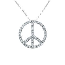 0.67 CTW Diamond Necklace 14K White Gold - REF-48K3W