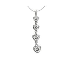 0.50 CTW Diamond Necklace 14K White Gold - REF-52K6W