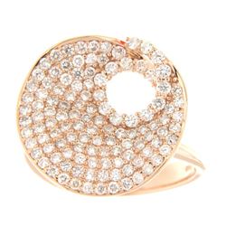 1.24 CTW Diamond Ring 18K Rose Gold - REF-137M6F