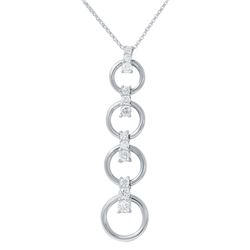 1.12 CTW Diamond Necklace 14K White Gold - REF-107R3K