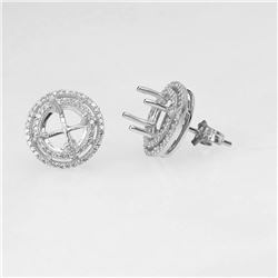 0.39 CTW Diamond Earrings 14K White Gold - REF-44Y2X