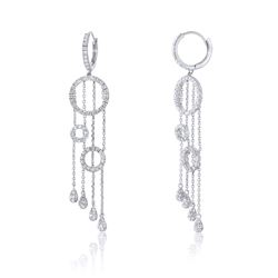 2.24 CTW Diamond Earrings 14K White Gold - REF-130M4F