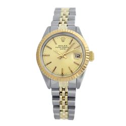 Rolex Pre-owned 26mm Womens Champagne Two Tone - REF-440K3X