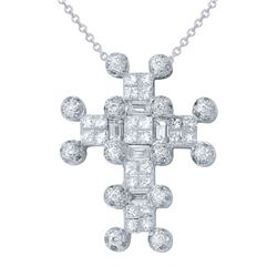 0.99 CTW Diamond Pendant 14K White Gold - REF-108Y8X