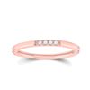 Image 1 : Womens Round Diamond Stackable Band Ring 1/10 Cttw 10kt Rose Gold - REF-10Y9N
