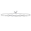 Image 1 : Womens Round Diamond Infinity Oval Bolo Bracelet 1/4 Cttw 10kt White Gold - REF-35R5X
