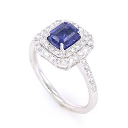 Rare Unheated Color Change Sapphire Diamond Ring