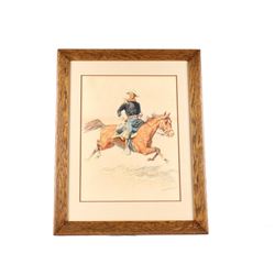 F. Remington "A Cavalry Officer" Chromolithograph