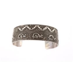 Navajo Raymond Begay Tufa Cast Sterling Bracelet
