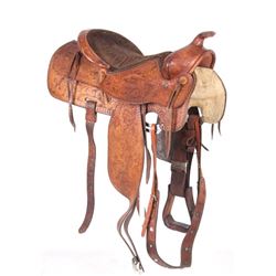 Brahma Tex Tan Ornate Texas Western Saddle