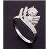 Image 3 : Vintage 1.80 ct Diamond Mid-Century Platinum Ring