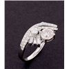 Image 5 : Vintage 1.80 ct Diamond Mid-Century Platinum Ring