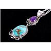 Image 5 : Navajo Sugalite & Kingman Turquoise Necklace