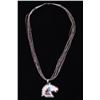 Image 2 : Zuni Mother of Pearl Horse Mosaic Inlay Necklace