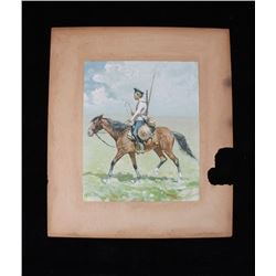 Remington, Frederic A Russian Cossack Chromo Litho