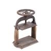 Image 9 : 19th Century Iron & Oak Crank Book Press