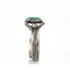 Image 4 : Navajo E Billah Red Mountain Turquoise Silver Cuff
