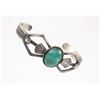 Image 5 : Navajo E Billah Red Mountain Turquoise Silver Cuff
