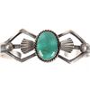 Image 7 : Navajo E Billah Red Mountain Turquoise Silver Cuff