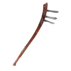 Sioux Three-Knife Blade Gunstock War Club 19th C.
