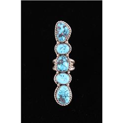 Navajo Betta Lee Kingman Turquoise Silver Ring