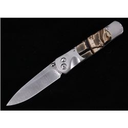 Tesoro Damascus Titanium Mammoth Tusk Knife