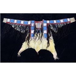 Sioux Beaded Hide War Shirt w/ Horsehair Fringe
