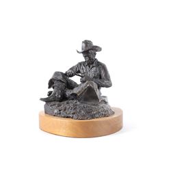 Bill L. Hill Seated Cowboy Bronze 23/25
