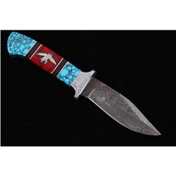 Navajo D Yellowhorse Turquoise Eagle Kachina Knife