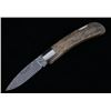Image 2 : Wooly Mammoth Bone Raindrop Damascus Knife