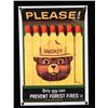 Image 1 : Smokey Bear U.S. Forest Service Porcelain Sign