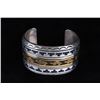 Image 2 : Navajo T&R Singer Silver 14K Gold Overlay Bracelet