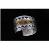 Image 4 : Navajo T&R Singer Silver 14K Gold Overlay Bracelet