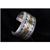 Image 7 : Navajo T&R Singer Silver 14K Gold Overlay Bracelet