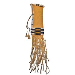 Cheyenne Beaded Hide Tobacco Bag c. 1870