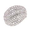 Image 1 : Modern 2.86ct Diamond Pave Set Wave 18K Ring