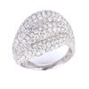 Image 2 : Modern 2.86ct Diamond Pave Set Wave 18K Ring