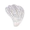Image 4 : Modern 2.86ct Diamond Pave Set Wave 18K Ring