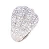 Image 5 : Modern 2.86ct Diamond Pave Set Wave 18K Ring