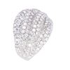 Image 9 : Modern 2.86ct Diamond Pave Set Wave 18K Ring