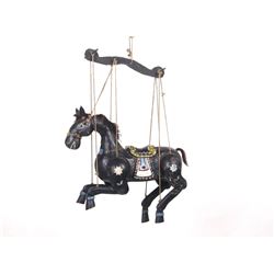 Folk Art Hand Carved Horse Marionette c. 1890-1910