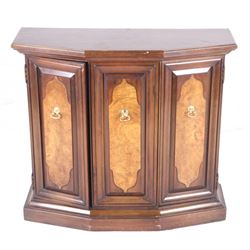 Mid 1900's Curio Cabinet w/ Burled Accent Doors
