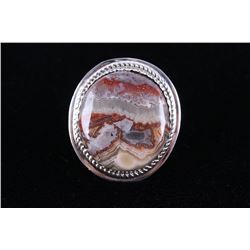 Navajo Crazy Lace Agate Ring by Charlie Chee Bowie
