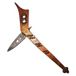 Chippewa Gunstock Spontoon War Club 19th C.
