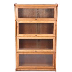 Barrister Quarter Sawn Oak Four Piece Cabinet