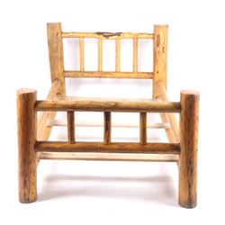 Rustic Pine Log Twin Bed Frame